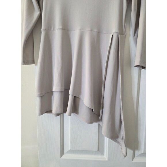 SIMPLI Asymmetrical Scoop Neck Blouse 2 - Picture 4 of 10